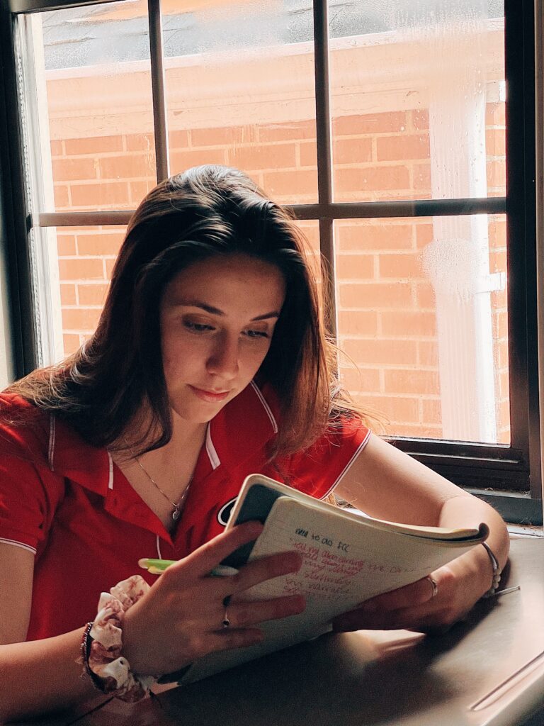 studying girl