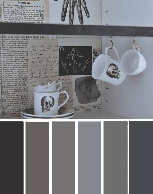 Grey aesthetic mood board